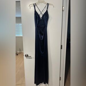 Navy floor length dress